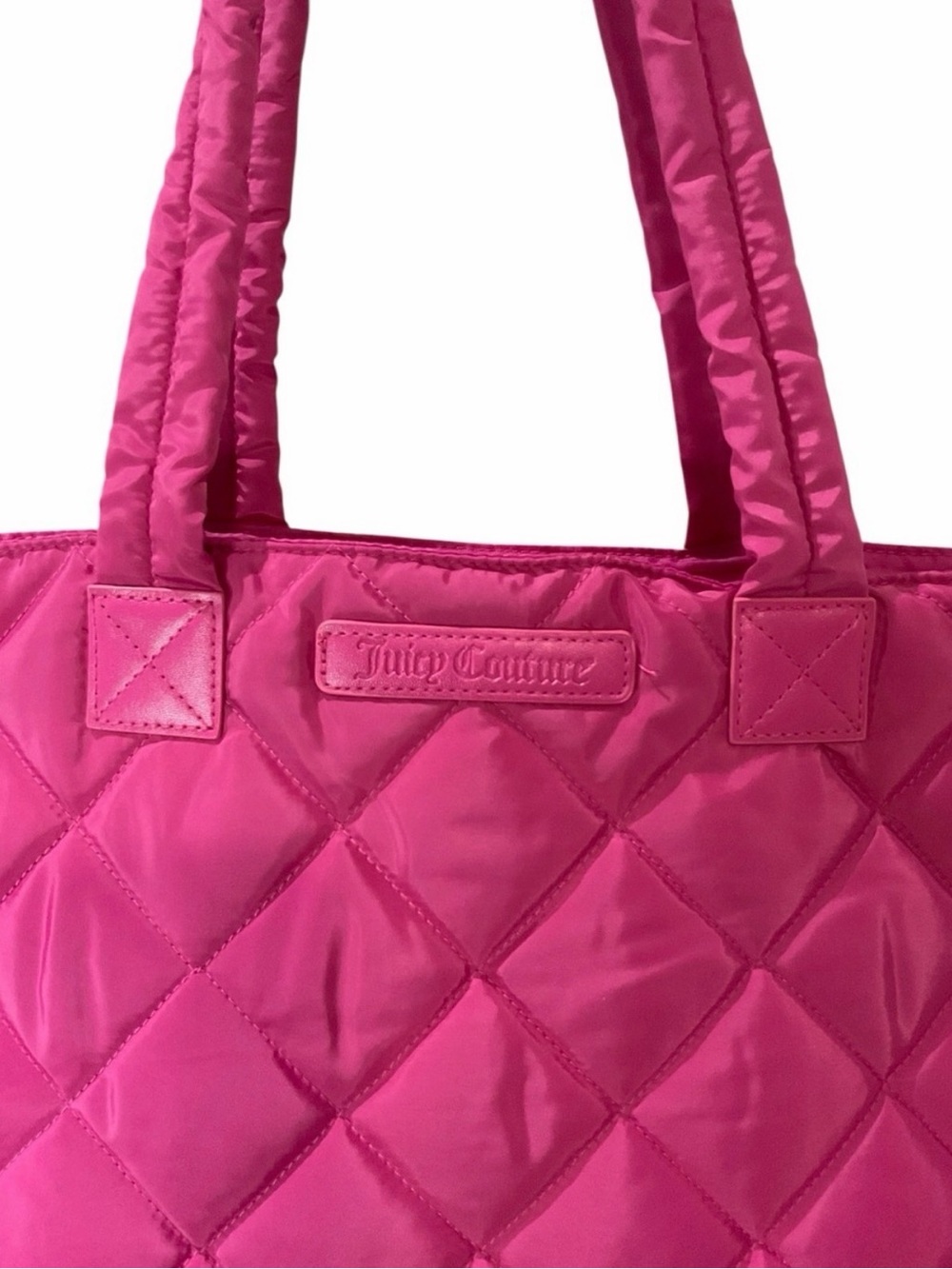 Juicy Couture Hot Pink Quilted Puffy Tote - Picture 4 of 8